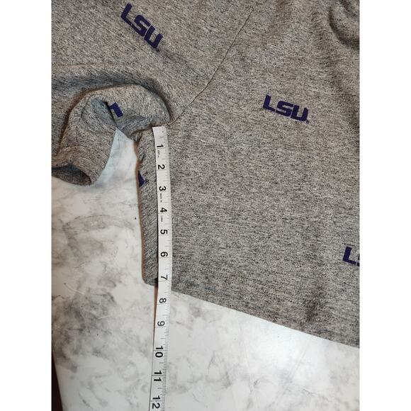 Liv Casual Men Gray LSU Tigers Cotton Elastic Waist Casual Sweat Shorts Size 2XL - Picture 6 of 6